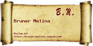 Bruner Melina névjegykártya